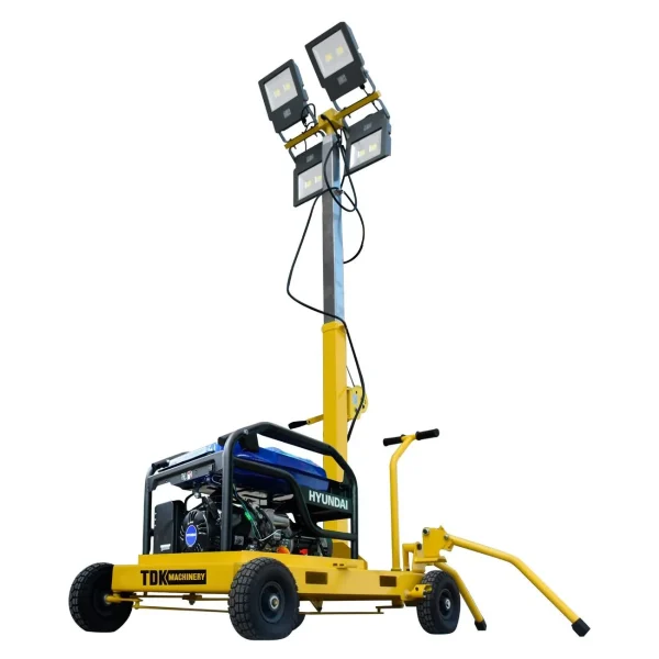 TORRE DE LUZ CON LAMPARA LED 4X100W GENERADOR HYUNDAI HYE6000 - TDKTL6000
