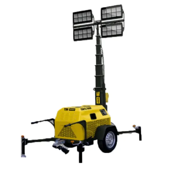 TORRE DE LUZ TDK MACHINERY CERRADA LÁMPARA LED 4X400W GENERADOR DIÉSEL HYUNDAI HYED600XT - TDKTL700D