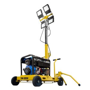 TORRE DE LUZ (ABIERTA) TDK LAMP LED 4X100W GENENERADOR DIESEL HYUNDAI 6000 WATT - TDKTL6100D