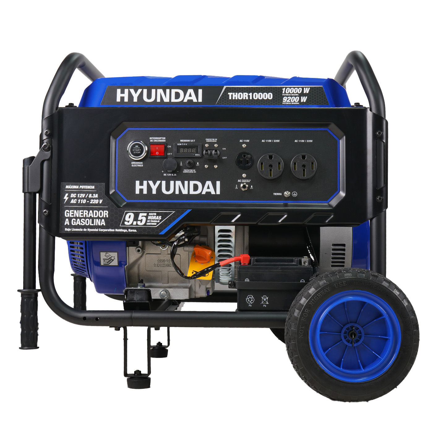 GENERADOR HYUNDAI 11.5KW C/MOT 18HP 110V/220V - THOR10000